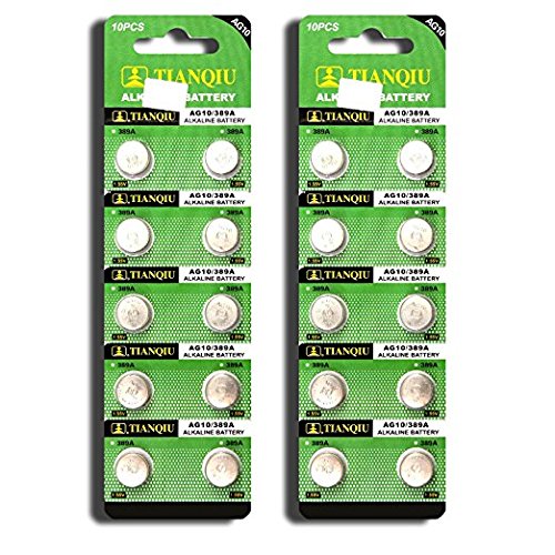 Product Cover AG10 389A LR1130 LR54 L1131 SR1130 Button Cell Batteries [20-Pack]