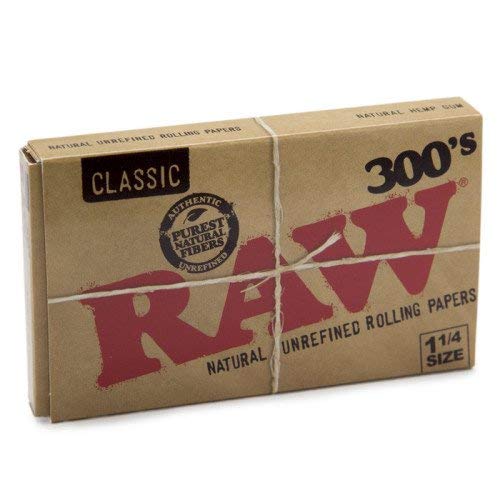 Product Cover Raw 300 Classic 1.25 1 1/4 Size Rolling Papers 1 Pack = 300 Leaves