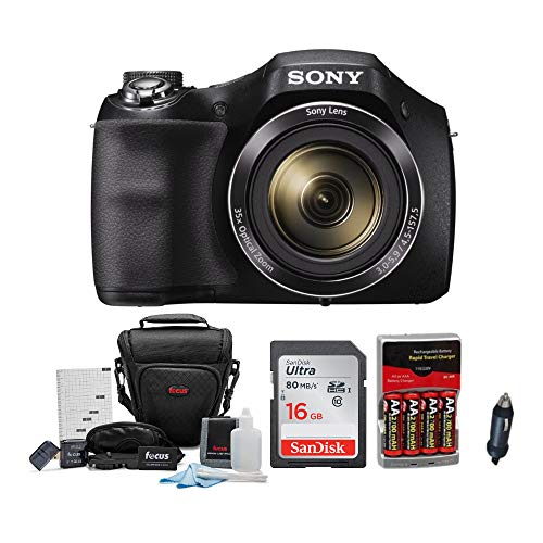Product Cover Sony DSC-H300 Digital Camera with 16GB SD Card and Accessory Bundle
