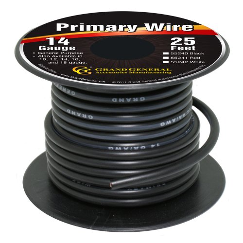 Product Cover Grand General 55240 Black 14-Gauge Primary Wire