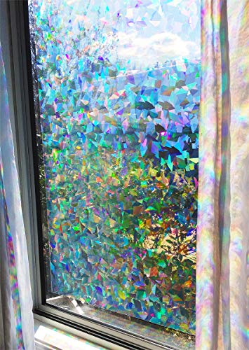 Product Cover Decorative Window Film Holographic Prismatic Etched Glass Effect - Fill Your House with Rainbow Light 24