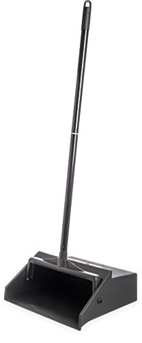 Product Cover Carlisle 36142003 Upright 2-Piece Lobby Dust Pan with Plastic Handle, 2.5 Foot Overall Height, Black