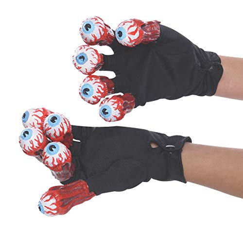 Product Cover Rubie's Men's Beetlejuice Adult Gloves with Eyeballs, Multi, One Size