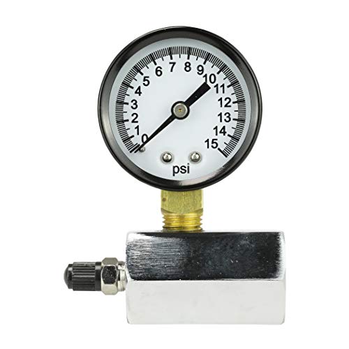 Product Cover DANCO Gas Test Gauge for 0-15 psi at 1/10 Increments, Chrome-Plated (94352)
