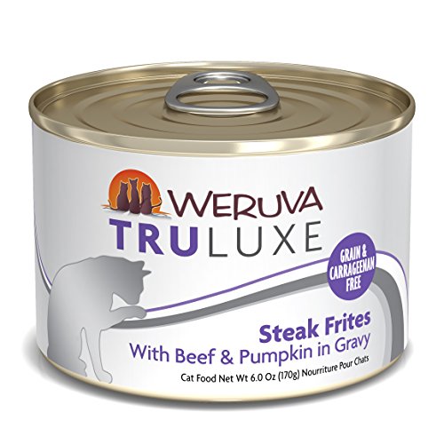 Product Cover Weruva Truluxe Cat Food, Steak Frites With Beef & Pumpkin In Gravy, 6Oz Can (Pack Of 24)