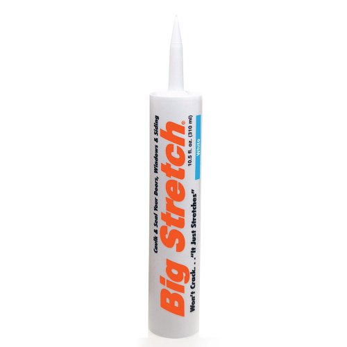Product Cover Sashco Big Stretch Acrylic Latex High-Performance Caulking Sealant, 10.5 Ounce Cartridge, White (Pack of 12)