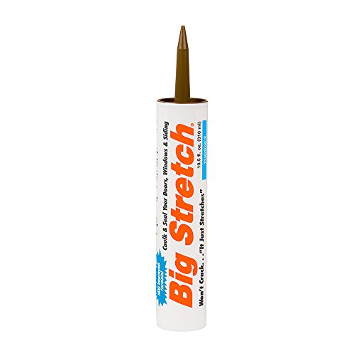 Product Cover Sashco Big Stretch Acrylic Latex High Performance Caulking Sealant, 10.5 Ounce Cartridge, Woodtone (Pack of 12)
