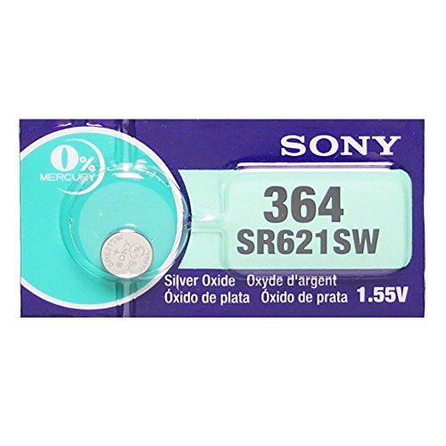 Product Cover Sony 364 (SR621SW) 1.55V Silver Oxide 0%Hg Mercury Free Watch Battery (2 Batteries)