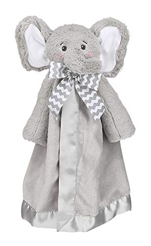 Product Cover Bearington Baby Lil' Spout Snuggler, Gray Elephant Security Blanket, 15 inches