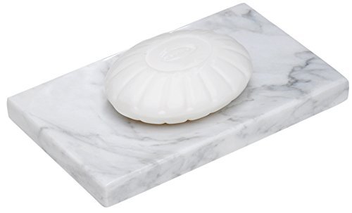 Product Cover CraftsOfEgypt White Marble Soap Dish - Polished and Shiny Marble Dish Holder Beautifully Crafted Bathroom Accessory