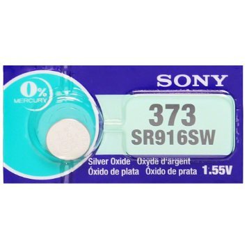 Product Cover Sony 373 (SR916SW) 1.55V Silver Oxide 0%Hg Mercury Free Watch Battery (2 Batteries)