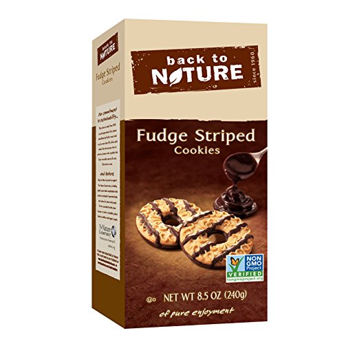Product Cover Back to Nature Cookies, Non-GMO Fudge Striped Shortbread, 8.5 Ounce (Packaging May Vary)