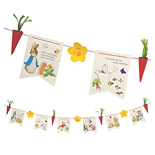 Product Cover Meri Meri, Peter Rabbit Party Garland, DIY Birthday, Party Decorations