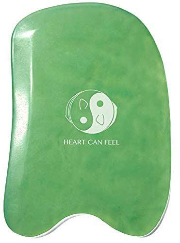 Product Cover BEST Jade Gua Sha Scraping Massage Tool - High Quality Hand Made Jade Guasha Board - GREAT Tools for SPA Acupuncture Therapy Trigger Point Treatment on Face [Square]