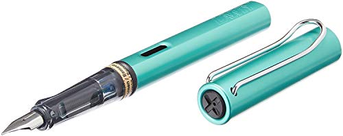Product Cover LAMY Blue-Green AL-star Fountain Pen with Fine Nib and Blue Ink (L32F)