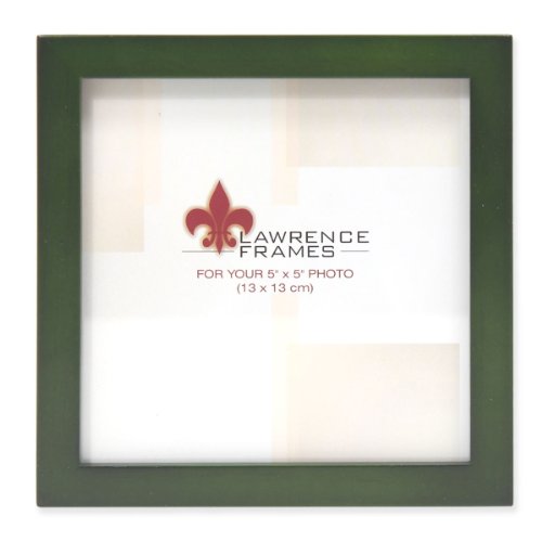 Product Cover Lawrence Frames Collection Wood Picture Frame Gallery, 5 by 5-Inch, Green