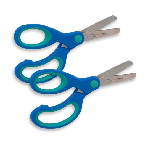Product Cover Lefty's Blunt Tip True Left Handed Scissors for Kids, Two Pack (Blue Two-Tone)