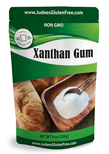 Product Cover Judee's Xanthan Gum 8 oz - Non GMO, Keto Friendly, Gluten & Nut Free Dedicated Facility. Low Carb thickener for protein shakes, smoothies, gravies, salad dressings. Essential for gluten free baking.