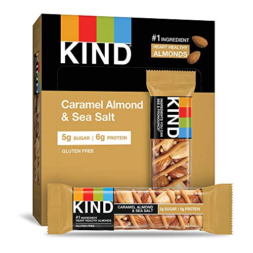 Product Cover KIND Bars, Caramel Almond & Sea Salt, Gluten Free, Low Sugar, 1.4oz, 12 Count