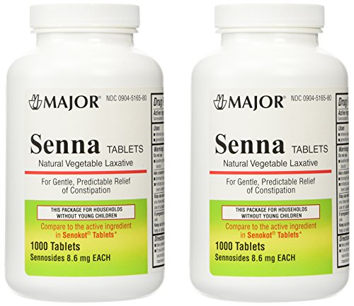 Product Cover Senna 8.6 Mg Natural Vegetable Laxativ 1000 Tablets Generic for Senekot (Pack of 2)