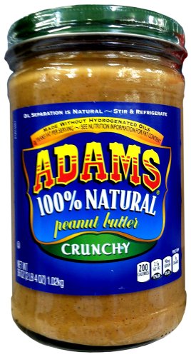 Product Cover Adams 100% Natural CRUNCHY PEANUT BUTTER 36oz (6 Pack)