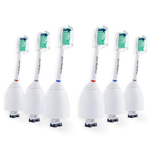 Product Cover 6X GVT Sonic Replacement Brush Heads Compatible with Philips Sonicare E-Series Toothbrush fits Elite, Essence, Advance, CleanCare, Xtreme, eSeries, HX7022, HX7023, HX7026 (6-Pack)