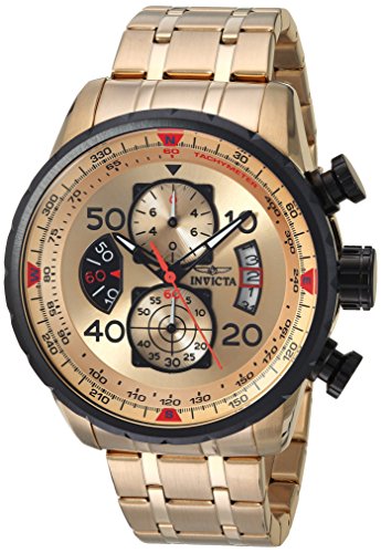 Product Cover Invicta Men's 17205 AVIATOR 18k Gold Ion-Plated Watch