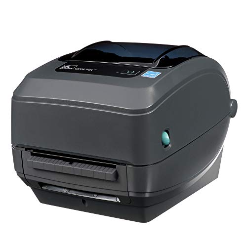 Product Cover Zebra - GX430t Thermal Transfer Desktop Printer for labels, Receipts, Barcodes, Tags - Print Width of 4 in - USB, Serial, and Parallel Port Connectivity (Includes Peeler) - GX43-102511-000