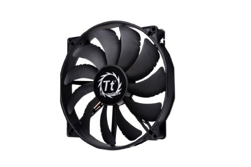 Product Cover Thermaltake 200mm Pure 20 Series Black 200x30mm Thick Quiet High Airflow Case Fan with Anti-Vibration Mounting System Cooling CL-F015-PL20BL-A