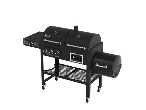 Product Cover Smoke Hollow 3500 4-in-1 Combination 3-Burner Gas Grill with Side Burner, Charcoal Grill and Smoker/Firebox