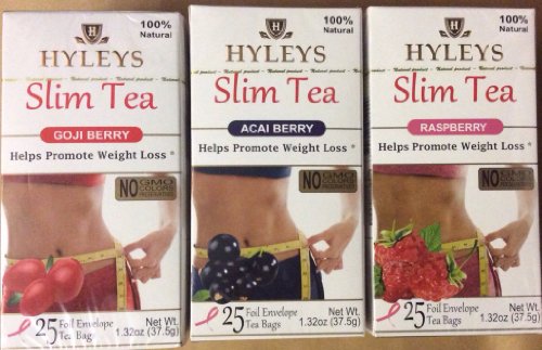Product Cover Hyleys Slim Tea Goji Berry, Acai Berry and Raspberry (Pack of 3)