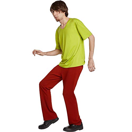 Product Cover Jerry Leigh Scooby-Doo Shaggy Costume for Adults, Standard Size, Includes a Green T-Shirt and Brown Bell-Bottom Pants