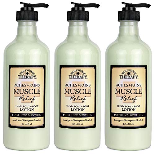 Product Cover Village Naturals Therapy, Lotion, Aches and Pains Muscle Relief, 16 fl oz, Pack of 3