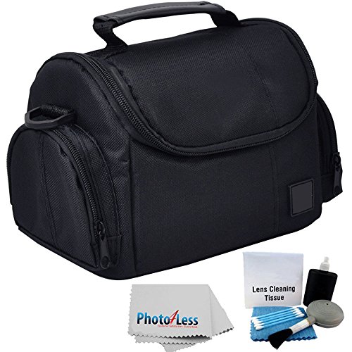 Product Cover Deluxe Soft Padded Medium Bag for Digital SLR Camera Lens & Video Accessories Case for Nikon D3000 D3100 D3200 D3300 D5100 D5200 D5300 D7000 D7100 + Camera and Lens Cleaning KIT