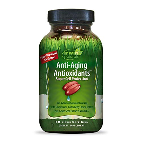 Product Cover Irwin Naturals Anti-Aging Antioxidants - Free Radical Defense with Glutathione, Grape Seed Extract & Coffee Berry - 60 Liquid Softgels