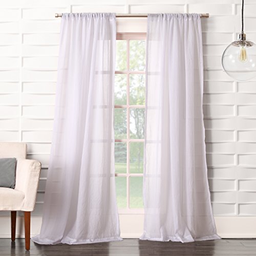 Product Cover No. 918 Tayla Crushed Texture Semi-Sheer Rod Pocket Curtain Panel, 50