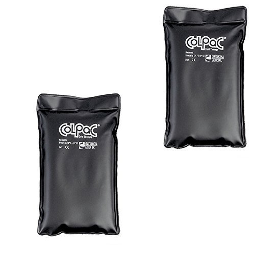 Product Cover Chattanooga ColPac Clinical Grade Black Urethane Ice Pack (2 Pack) - Half-Size 6.5x11 Inch