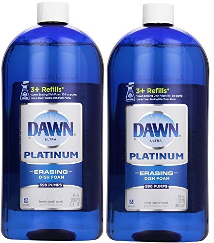Product Cover Dawn Platinum Erasing Dishwashing Foam Refill, Fresh Rapids, 30.9 oz. 2 pk