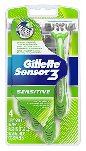 Product Cover Gillette Sensor 3 Disposable Razors Men's 4 Each (Pack of 2)