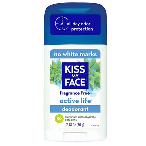 Product Cover Kiss My Face Aluminum & Paraben Free Active Life Deodorant Stick, Fragrance Free - 2.48 oz - 2 pk