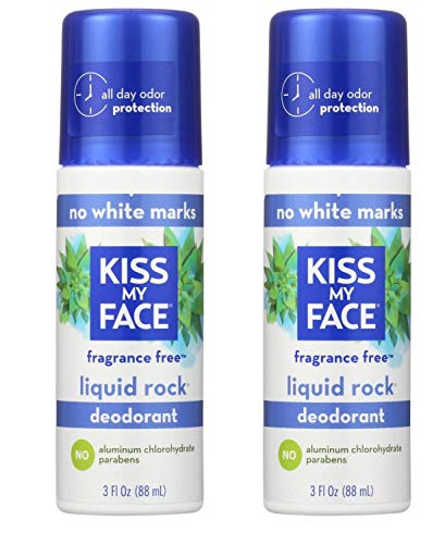 Product Cover Kiss My Face Paraben Free Liquid Rock Roll-On Deodorant, Fragrance Free - 3 oz - 2 pk