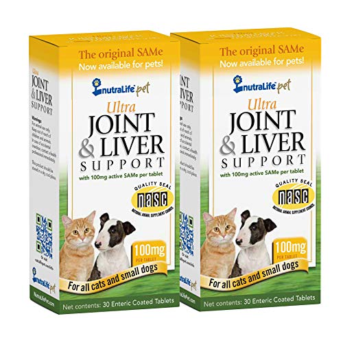 Product Cover NutralifePet SAM-e (S-adenosylmethionine) 100 Mg - Liver Detox & Joint Support - Double Pack (60 Tablets)