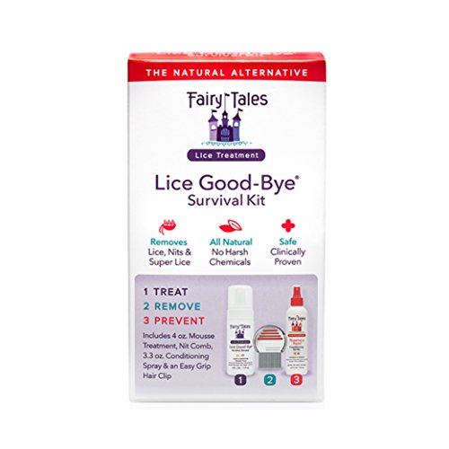 Product Cover Fairy Tales Lice Good-Bye Survival Kit for Lice Treatment - Includes Treatment Mousse , Conditioning Spray, Comb, & Clip