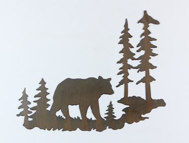 Product Cover Young's Laser Cut Metal Bear Wall Art, 22-Inch