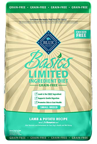 Product Cover Blue Buffalo Basics Limited Ingredient Diet, Grain Free Natural Adult Small Breed Dry Dog Food, Lamb & Potato 11-lb