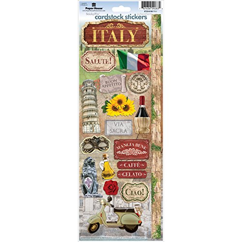 Product Cover Paper House Productions STCX-0192E Travel Cardstock Stickers, Italy (6-Pack)