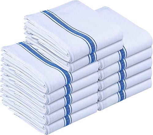 Product Cover Utopia Towels 12 Pack Dish Towels, 15 x 25 Inches Ultra Soft Cotton Dish Cloths, Blue