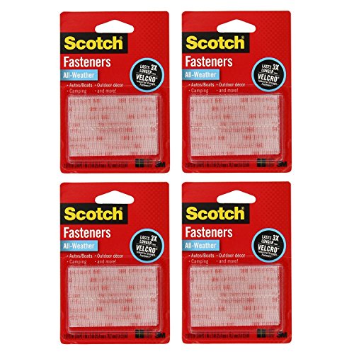 Product Cover 3M Scotch All-Weather EZPass iPass Fastlane Toll Fasteners, 8 Sets of 1 Inch x 3 Inches Strips, Clear (RFD7090)