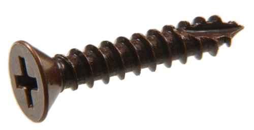 Product Cover The Hillman Group 45369 9-Inch x 1-1/2-Inch Flat Phillips Wood Screw, Antique Bronze, 15-Pack