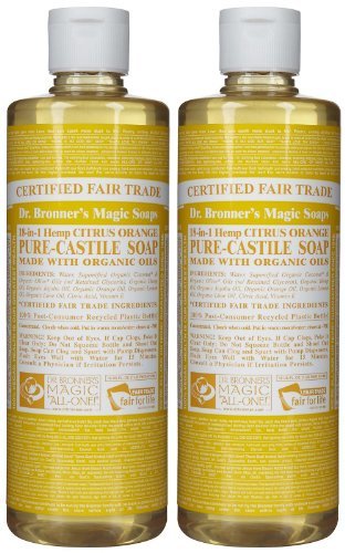 Product Cover Dr. Bronner's Organic Pure Castile Liquid Soap, Citrus Oil, 16 oz, 2 pk